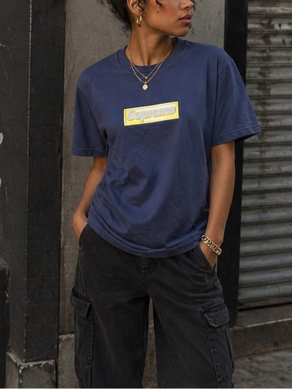 Supreme Bling Box Logo Tee Shirt Authenticated
